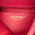 Miniatyrbild 6 av 10: Pre-owned Chanel Mini Square Classic Lambskin Single Flap Red