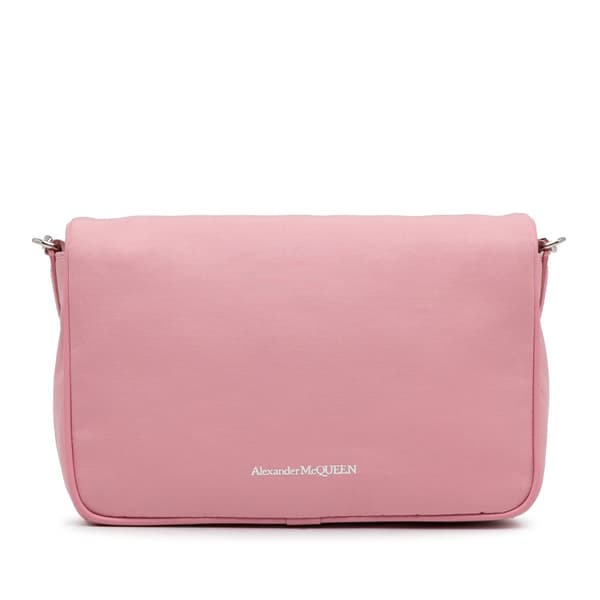 Pre-owned Alexander McQueen Nylon Skull Crossbody Pink