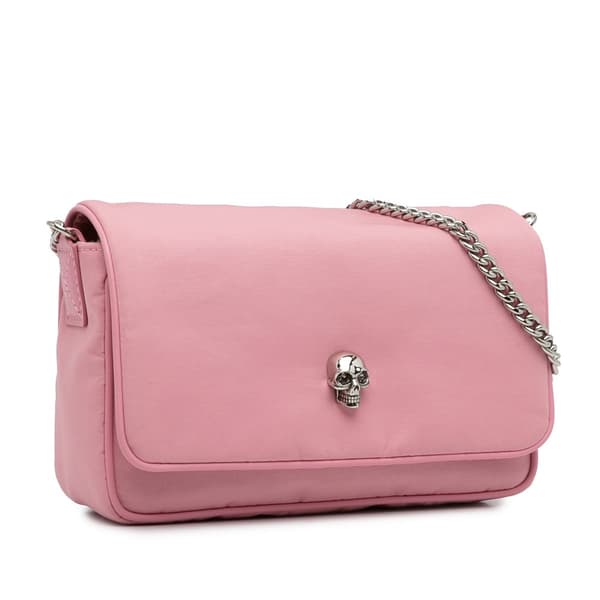 Pre-owned Alexander McQueen Nylon Skull Crossbody Pink