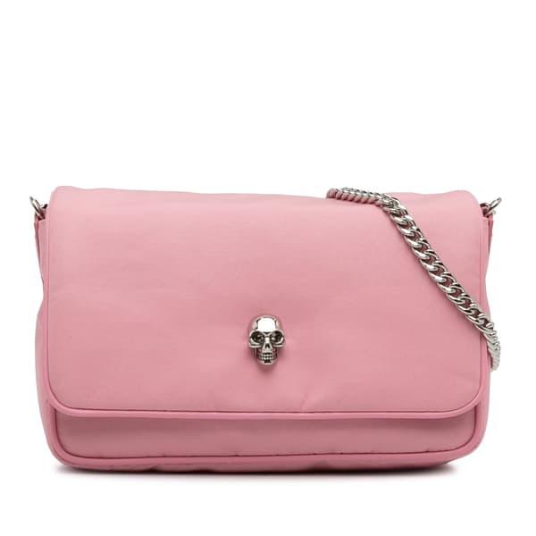 Pre-owned Alexander McQueen Nylon Skull Crossbody Pink