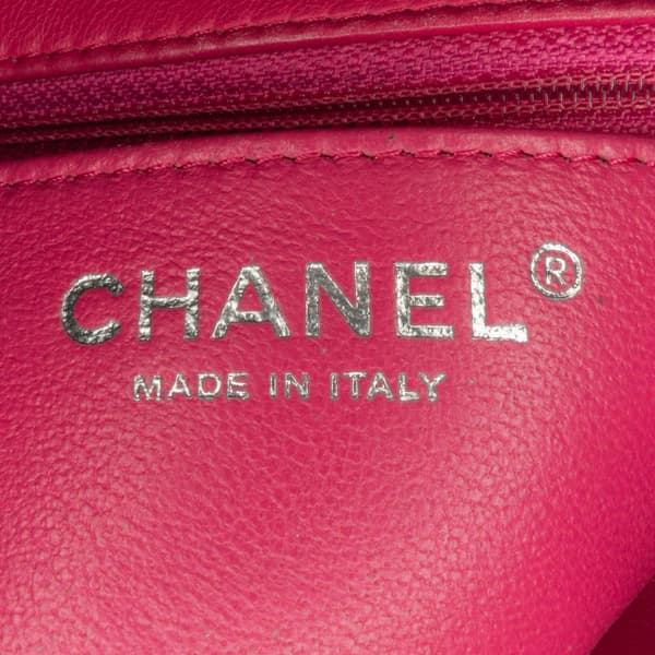 Pre-owned Chanel Mini Square Classic Lambskin Single Flap Pink