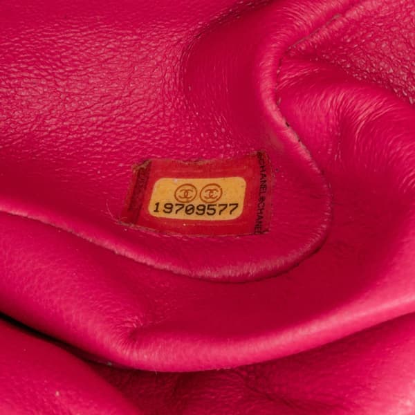Pre-owned Chanel Mini Square Classic Lambskin Single Flap Pink