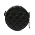 Miniatyrbild 3 av 10: Pre-owned Chanel CC Quilted Lambskin Round Clutch with Chain Black