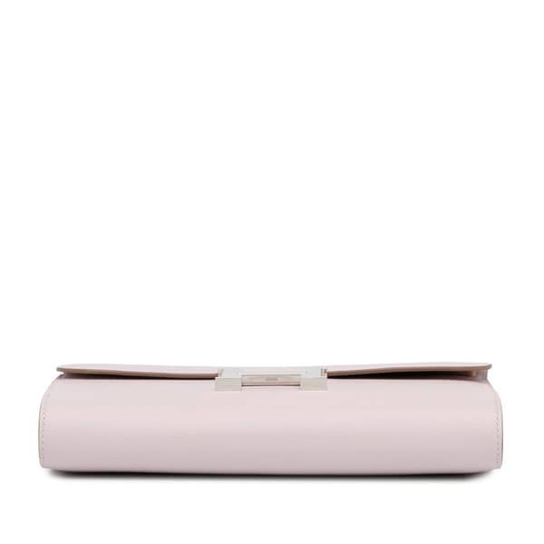 Pre-owned Hermès Evercolor Constance To Go Wallet Pink