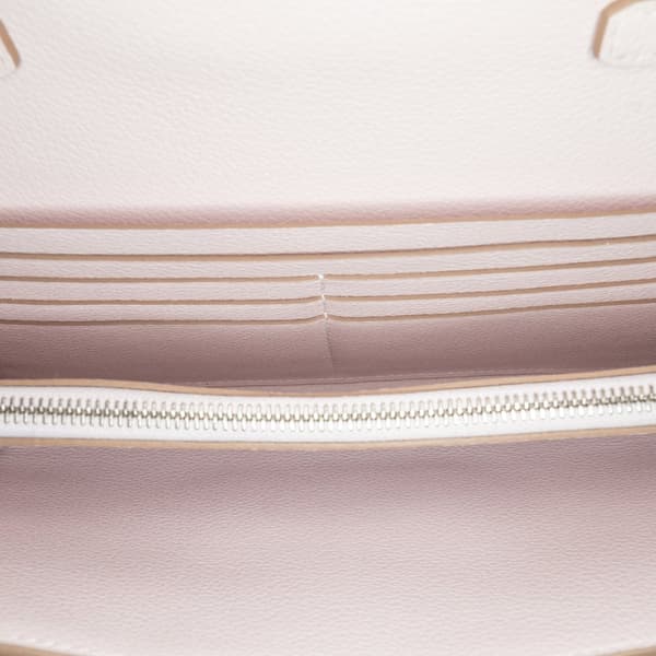 Pre-owned Hermès Evercolor Constance To Go Wallet Pink