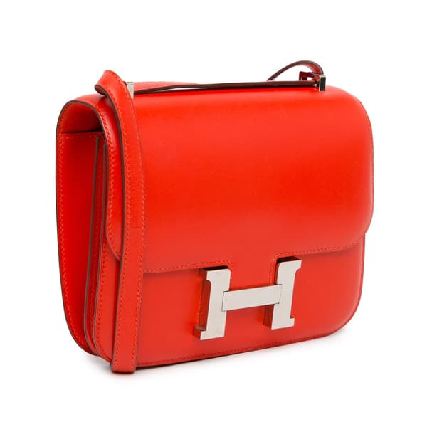 Pre-owned Hermès Mini Tadelakt Constance 18 Red