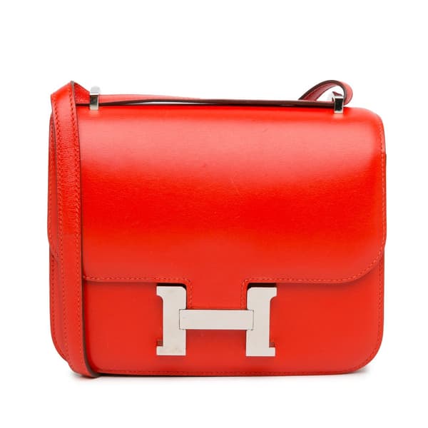 Pre-owned Hermès Mini Tadelakt Constance 18 Red
