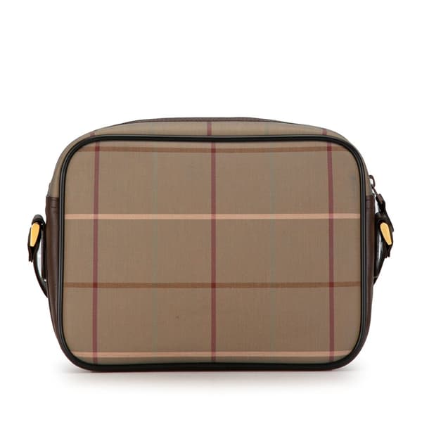 Pre-owned Burberry Vintage Check Canvas Crossbody Brown