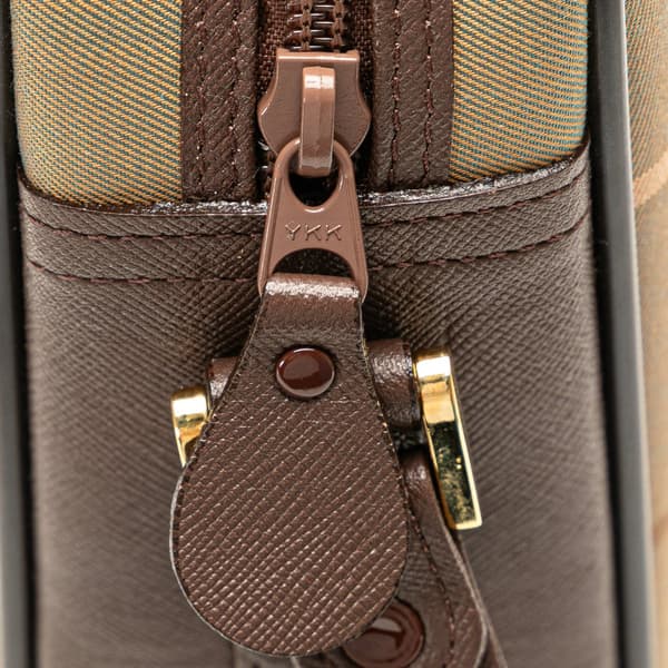 Pre-owned Burberry Vintage Check Canvas Crossbody Brown