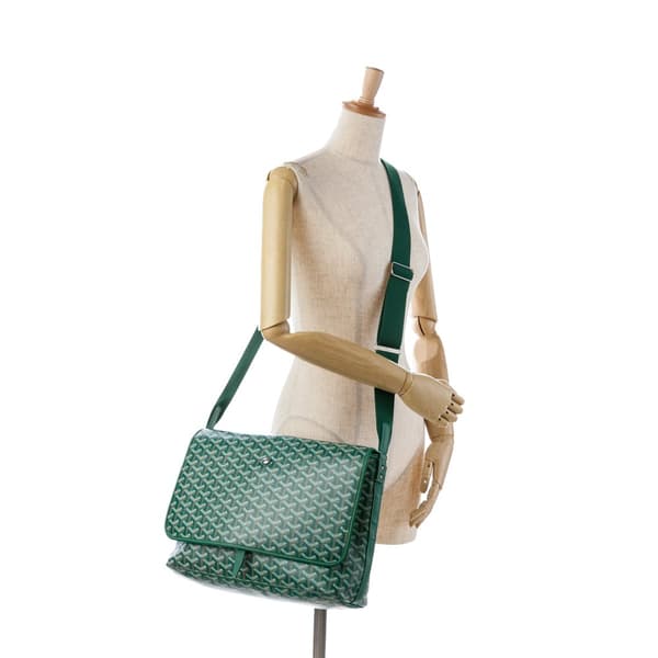 Pre-owned Goyard Goyardine Capetien MM Messenger Green