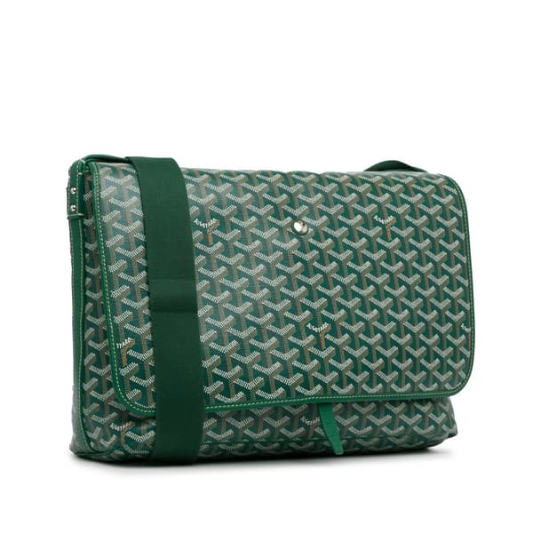Pre-owned Goyard Goyardine Capetien MM Messenger Green