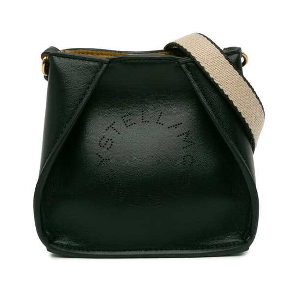 Pre-owned Stella McCartney Micro Perforated Stella Logo Crossbody Black