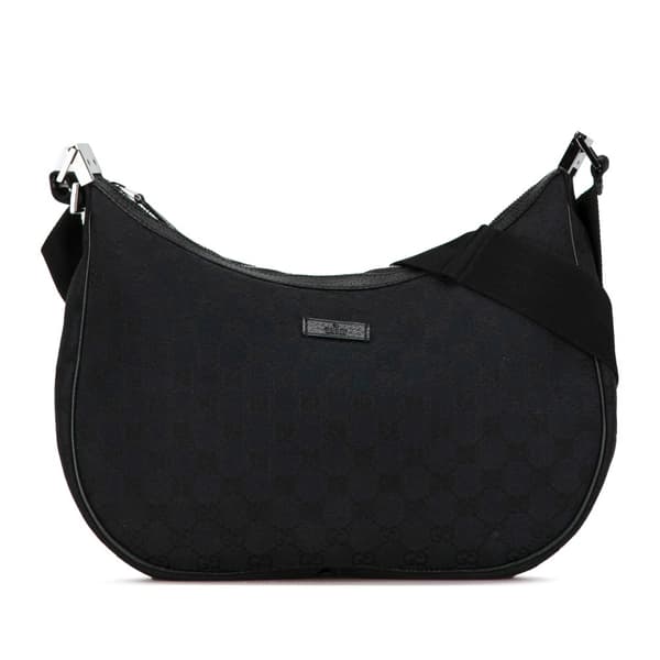 Pre-owned Gucci GG Canvas Crossbody  Black