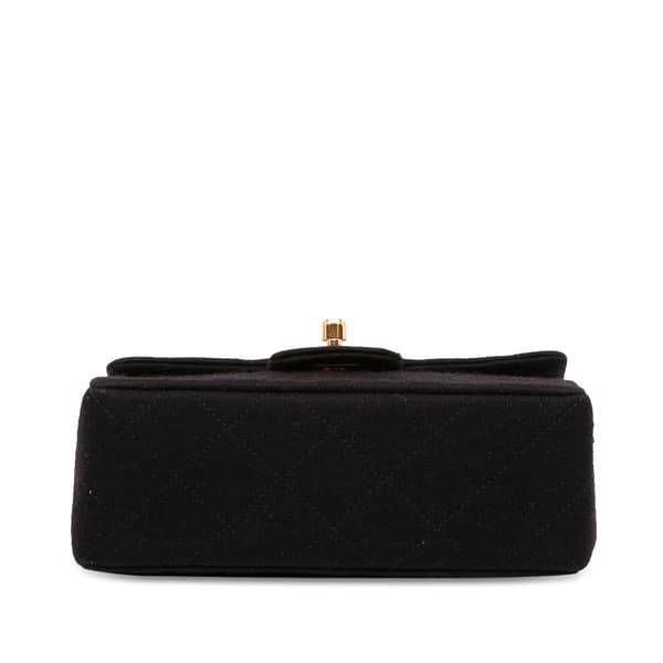 Pre-owned Chanel Mini Square Classic Jersey Flap Black