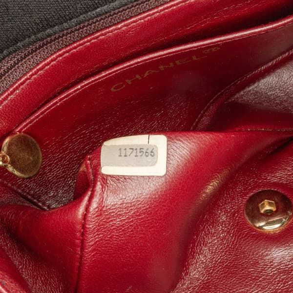 Pre-owned Chanel Mini Square Classic Jersey Flap Black