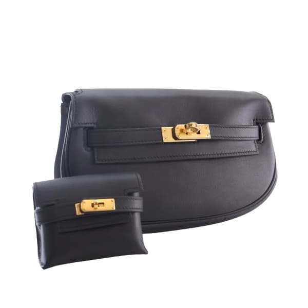 Pre-owned Hermès Swift Kelly Moove Black