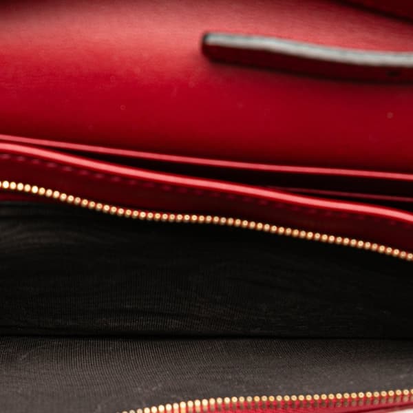 Pre-owned Gucci Microguccissima Wallet on Strap Red