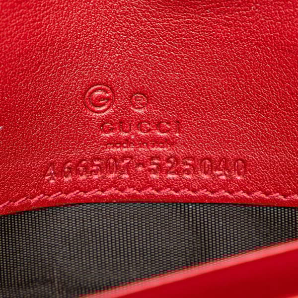 Pre-owned Gucci Microguccissima Wallet on Strap Red