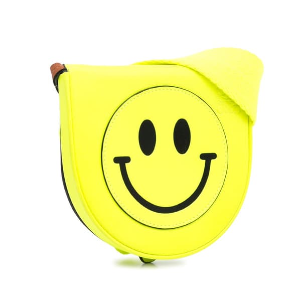 Pre-owned LOEWE Small Smiley Heel Crossbody Yellow