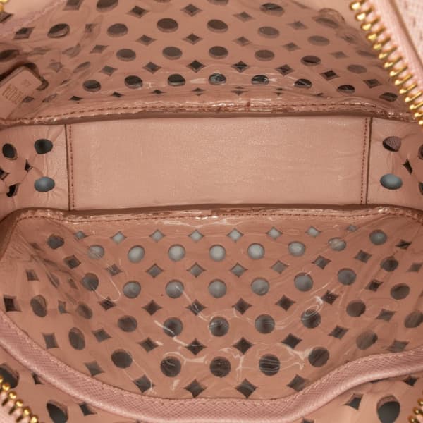 Pre-owned Prada Perforated Saffiano Crossbody Pink