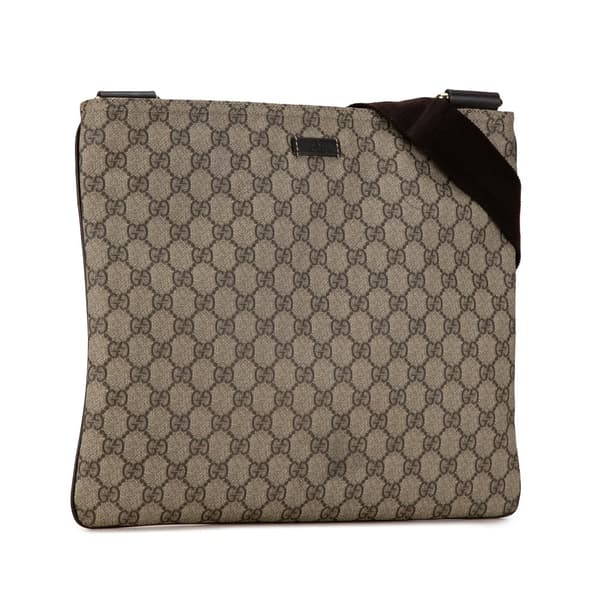 Pre-owned Gucci GG Supreme Crossbody Brown