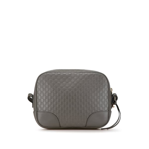 Pre-owned Gucci Mini Microguccissima Bree Crossbody Gray