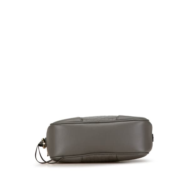 Pre-owned Gucci Mini Microguccissima Bree Crossbody Gray