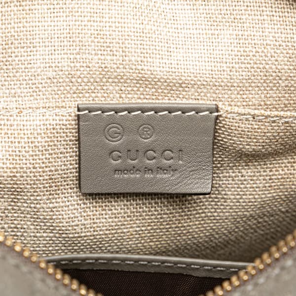 Pre-owned Gucci Mini Microguccissima Bree Crossbody Gray