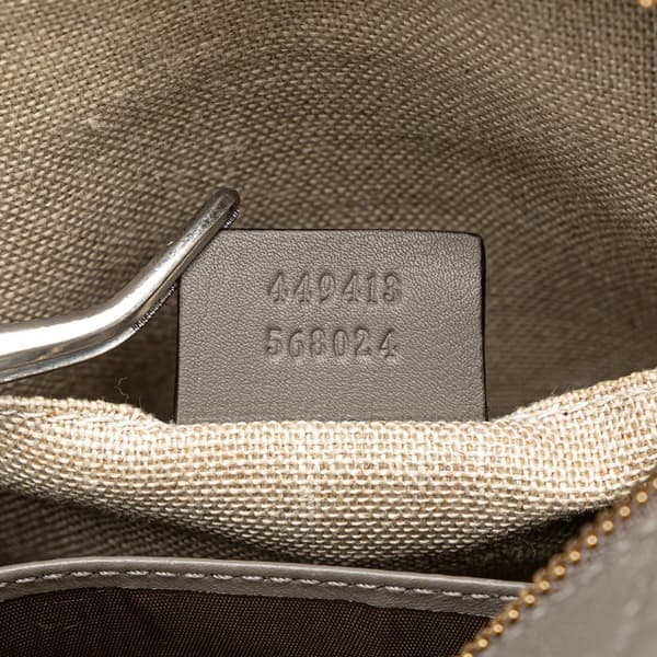 Pre-owned Gucci Mini Microguccissima Bree Crossbody Gray