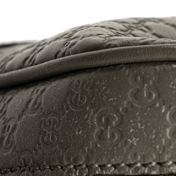 Pre-owned Gucci Mini Microguccissima Bree Crossbody Gray