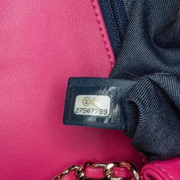 Pre-owned Chanel Lambskin CC Mania Flap Pink
