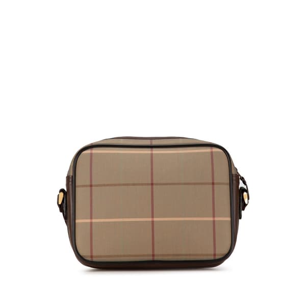 Pre-owned Burberry Vintage Check Canvas Crossbody Brown