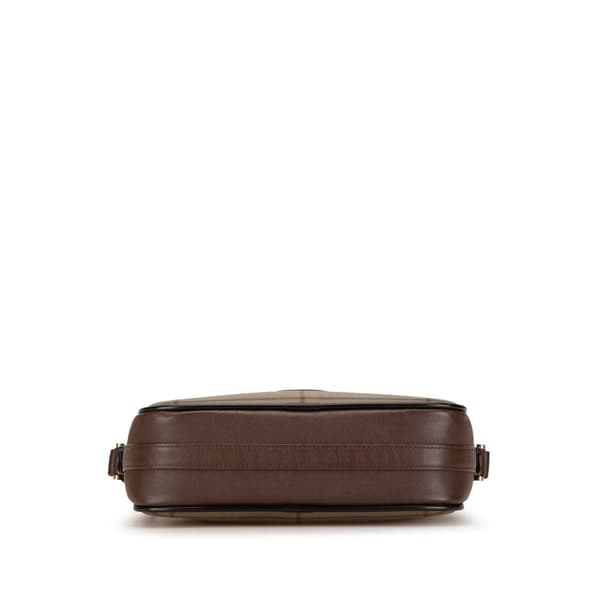 Pre-owned Burberry Vintage Check Canvas Crossbody Brown