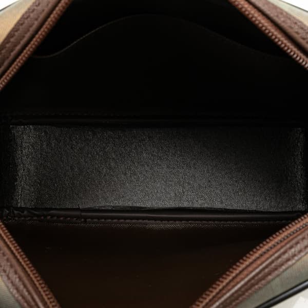 Pre-owned Burberry Vintage Check Canvas Crossbody Brown
