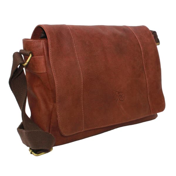 Eastern Counties Leather Jacob Distressed Leather Messenger Bag
