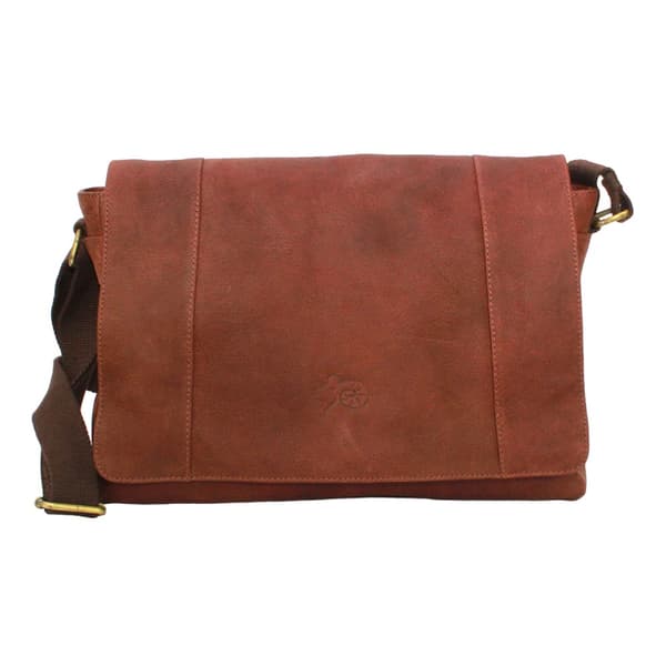 Eastern Counties Leather Jacob Distressed Leather Messenger Bag Tan One Size