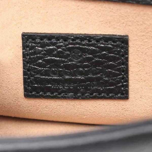 Pre-owned Gucci Super Mini Dionysus Leather Crossbody Bag Black