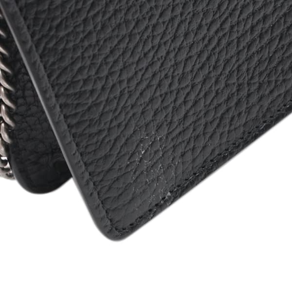 Pre-owned Gucci Super Mini Dionysus Leather Crossbody Bag Black