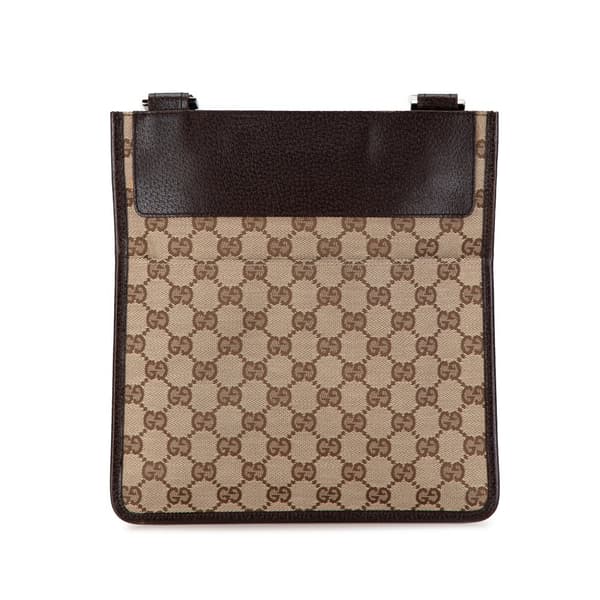 Pre-owned Gucci GG Canvas Crossbody Brown