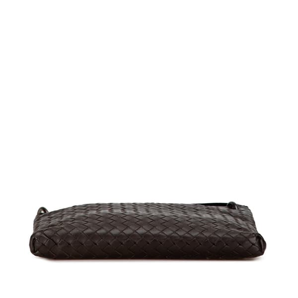 Pre-owned Bottega Veneta Intrecciato Crossbody Brown
