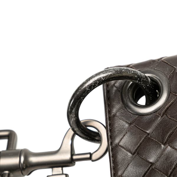Pre-owned Bottega Veneta Intrecciato Crossbody Brown