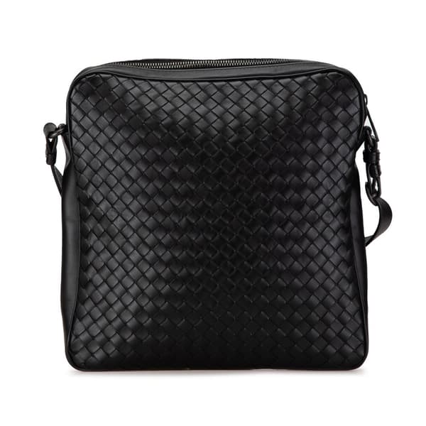 Pre-owned Bottega Veneta Intrecciato Crossbody Black