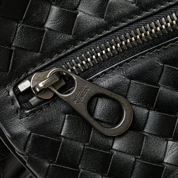 Pre-owned Bottega Veneta Intrecciato Crossbody Black
