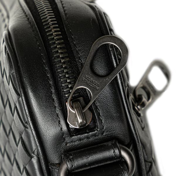 Pre-owned Bottega Veneta Intrecciato Crossbody Black