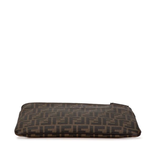 Pre-owned Fendi Zucca Coated Canvas Crossbody Brown
