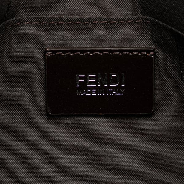 Pre-owned Fendi Zucca Coated Canvas Crossbody Brown