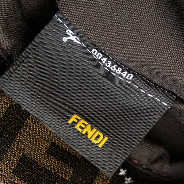 Pre-owned Fendi Zucca Coated Canvas Crossbody Brown