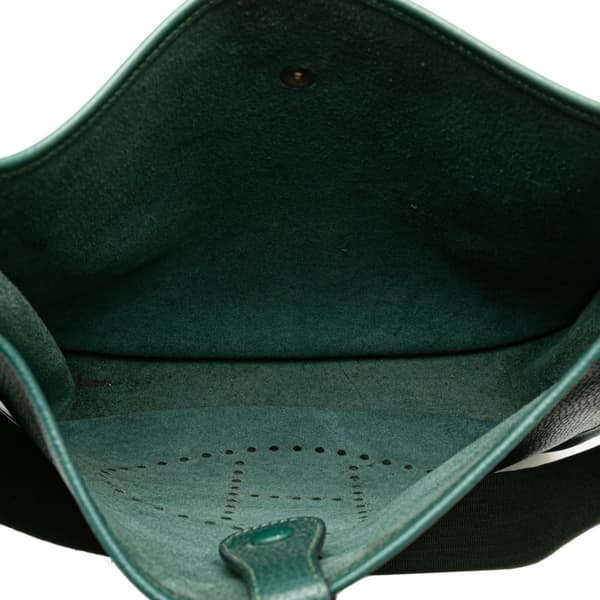 Pre-owned Hermès Togo Evelyne I GM Green