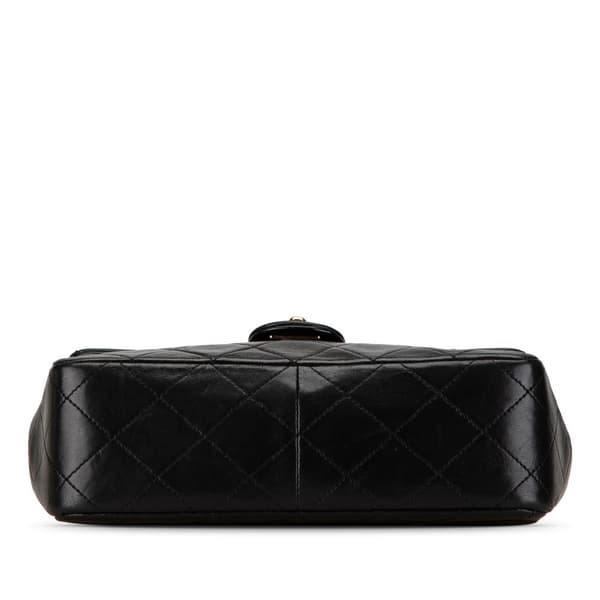 Pre-owned Chanel Mini Square Classic Lambskin Single Flap Black