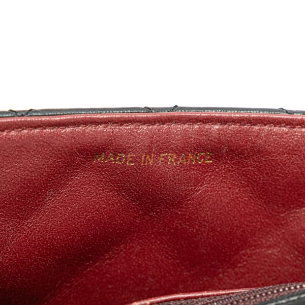 Pre-owned Chanel Mini Square Classic Lambskin Single Flap Black